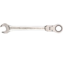 Комбинированный трещоточный ключ 18 мм, CrV, шарнирный, зеркальный хром MATRIX 14842