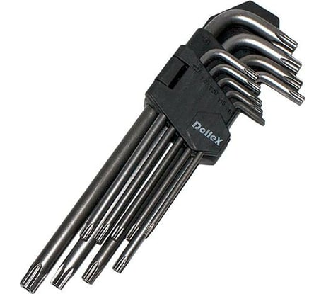 Набор Г-образных ключей DolleX торкс 9 шт. Т10-Т50, L=180mm SGT-009