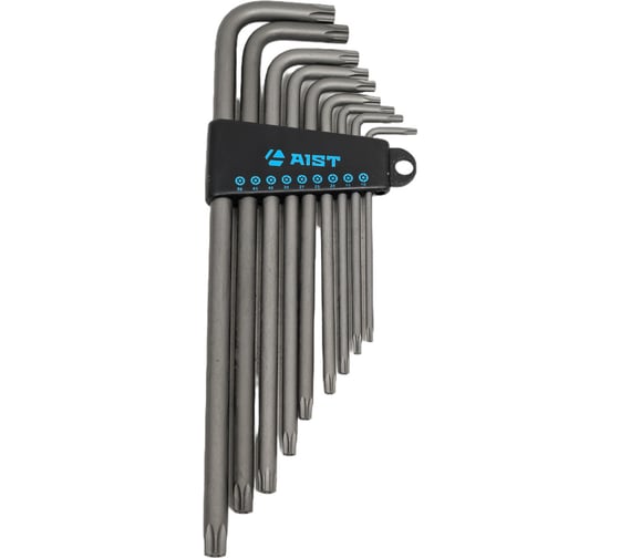 Набор Г-образных ключей TORX с отверстием под штифт 9 предметов AIST 1054309TT 00-00017262