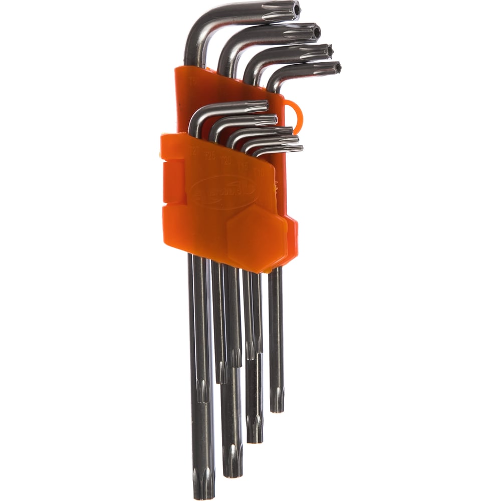 Набор ключей TORX Г-обр. 9 пред. (Т10-Т50) с отверстием
