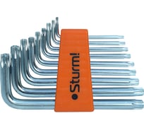 Набор ключей TORX, 9 шт Sturm Cr-V, T10-T50 1045-04-9x9-TS
