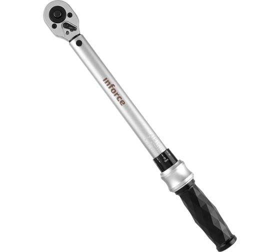 Динамометрический ключ 3/8" 20-110 Нм Inforce, Длина 240мм, Сталь Cr-V, Профессиональный, 06-05-107