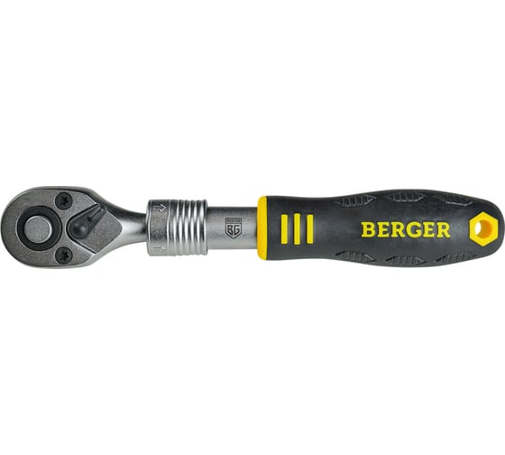 Трещотка телескопическая 1/4", 150-200 мм, 72 зубца Berger BG BG2183