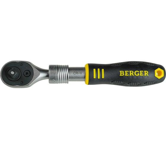 Трещотка телескопическая 1/4", 150-200 мм, 72 зубца Berger BG BG2183