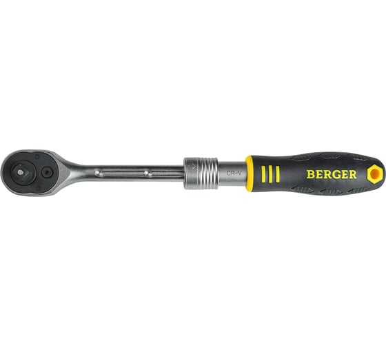 Трещотка телескопическая 1/4", 150-200 мм, 72 зубца Berger BG BG2183