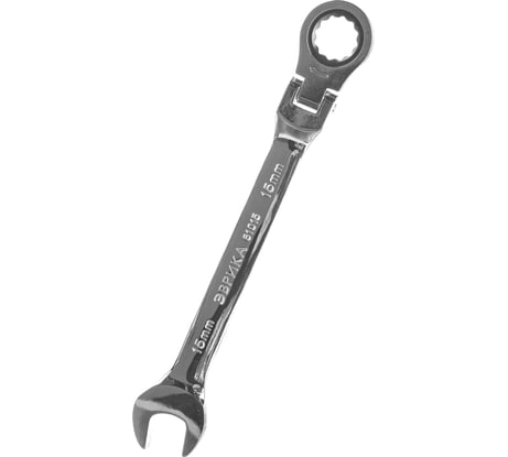 Ключ комбинированый трещоточный шарнирный Эврика 15мм на держателе ER-61015H 977047