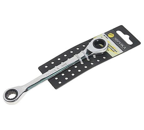 Ключ накидной трещоточный Эврика 8х9мм на держателе ER-70809H