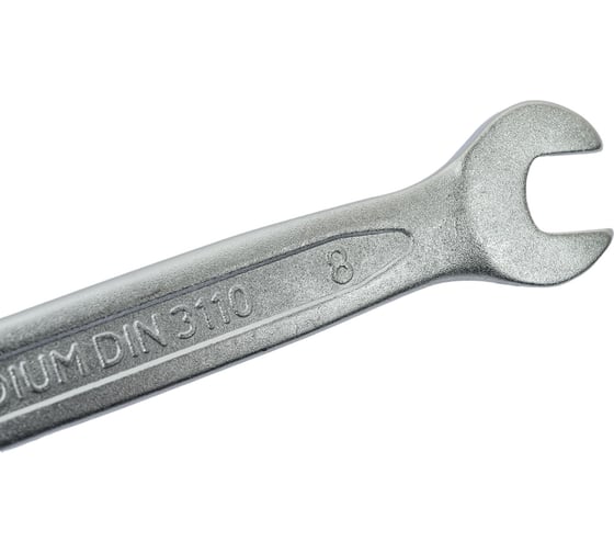 Рожковый ключ 8x10мм Chrome vanadium на держателе ЭВРИКА ER-50810