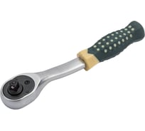 Трещотка Rockforce реверсивная усиленная изогнутая с резиновой ручкой 1/4 RF-802222(17875)