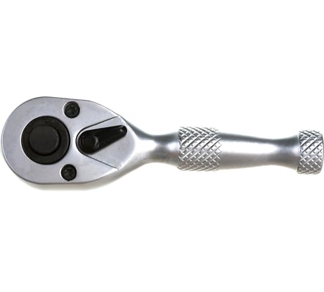 Реверсивная короткая трещотка с накаткой 1/4 L-90мм 72 зуба Rockforce RF-802226(18923)