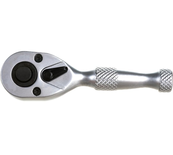 Реверсивная короткая трещотка с накаткой 1/4 L-90мм 72 зуба Rockforce RF-802226(18923) 1