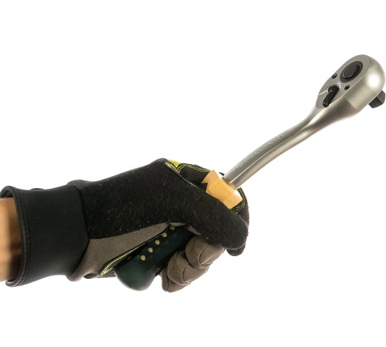 Трещотка Rockforce реверсивная усиленная изогнутая с резиновой ручкой 1/2 RF-802422(17877)