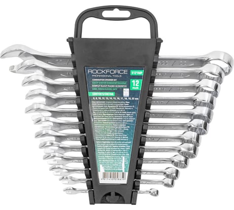 Набор комбинированных ключей Rockforce 6-22мм 12 предметов холдер RF-5121MP(900)