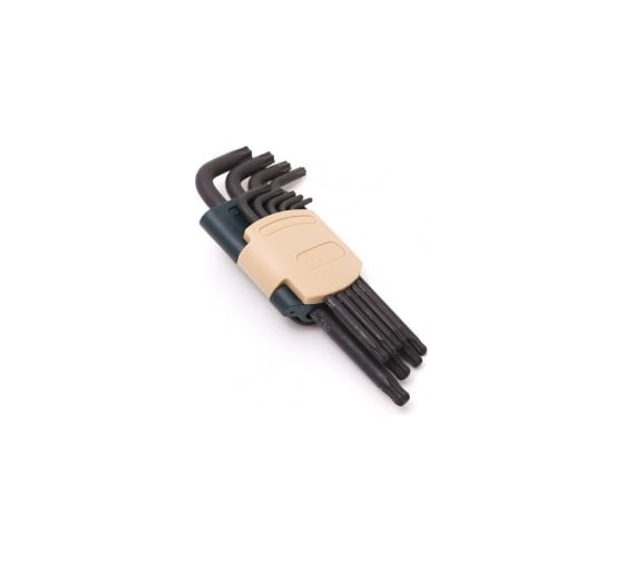 Набор ключей Rockforce TORX Г-образных длинных с шаром, 9 предметов RF-5098LB(26061)