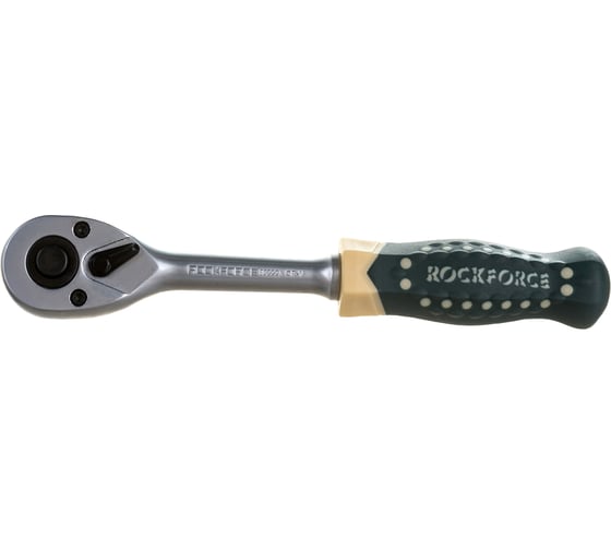 Трещотка Rockforce реверсивная усиленная с резиновой ручкой 1/4 RF-80222A(17871) 1