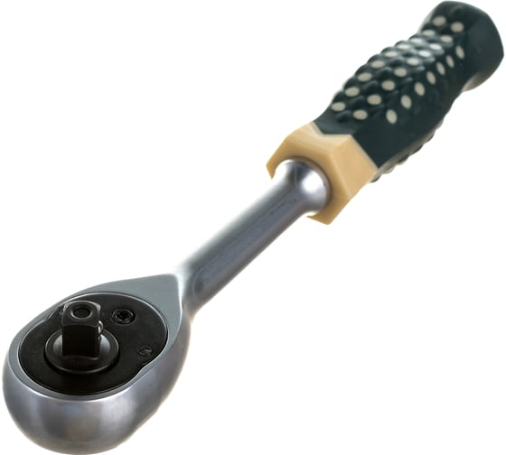 Трещотка Rockforce реверсивная усиленная с резиновой ручкой 1/4 RF-80222A(17871)