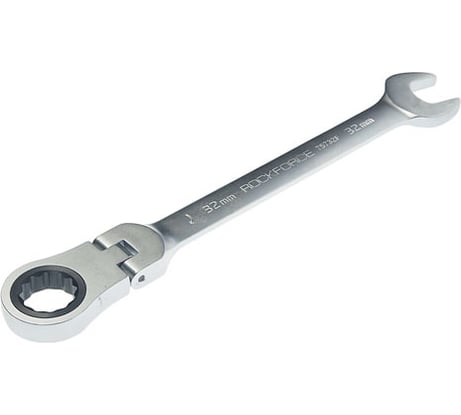 Комбинированный трещоточный ключ с подвижной головкой Rockforce 32мм RF-75732F(11436)
