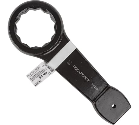 Накидной ударный односторонний ключ Rockforce 90мм, L-370мм RF-79390(17534)
