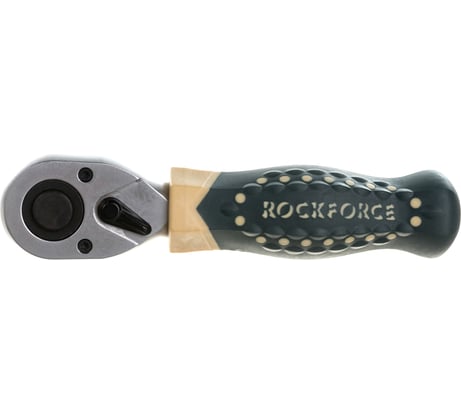 Реверсивная короткая трещотка с резиновой ручкой Rockforce 1/2, L-170мм, 72зуб RF-802419(18928)