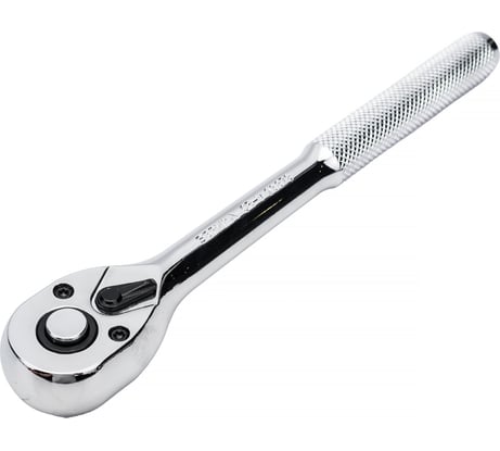 Трещотка с прямой рифленой металлической ручкой ЭВРИКА 3/8 72-зубцовая ER-93872