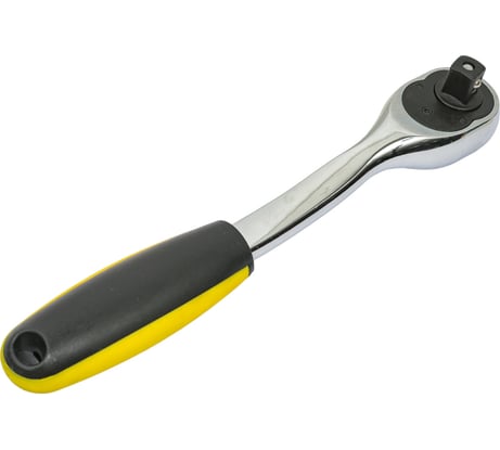 Трещотка с изогнутой резиновой ручкой ЭВРИКА 1/2 72-зубцовая ER-51272