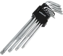 Набор экстра-длинных ключей Inforce TORX 9 штук, Т10-Т45, 06-05-96