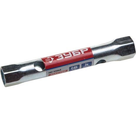 Торцовый трубчатый двухсторонний прямой ключ 14x15мм Зубр МАСТЕР 27162-14-15