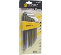 Набор ключей шестигранных Г-образных удлиненных с шаром Эврика 1.5-10мм 10 предметов ER-15101LB 470980