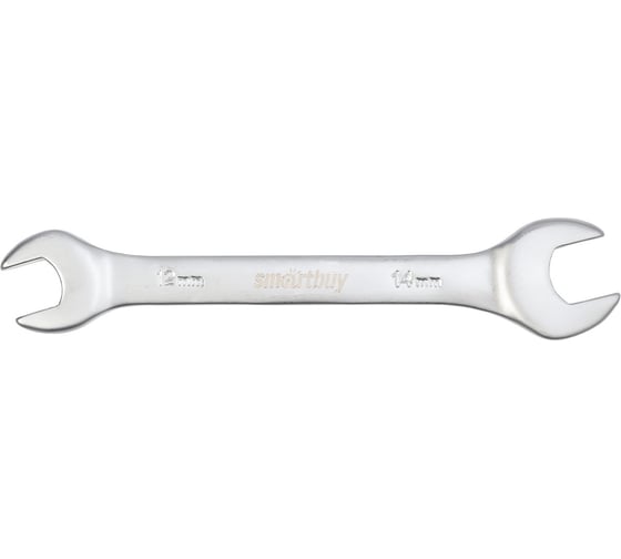 Рожковый ключ Smartbuy 12 мм, 14 мм, хромированный, 40x, tools SBT-UWS-12-14p1