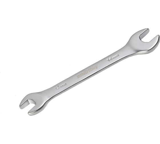 Рожковый ключ Smartbuy 12 мм, 14 мм, хромированный, 40x, tools SBT-UWS-12-14p1