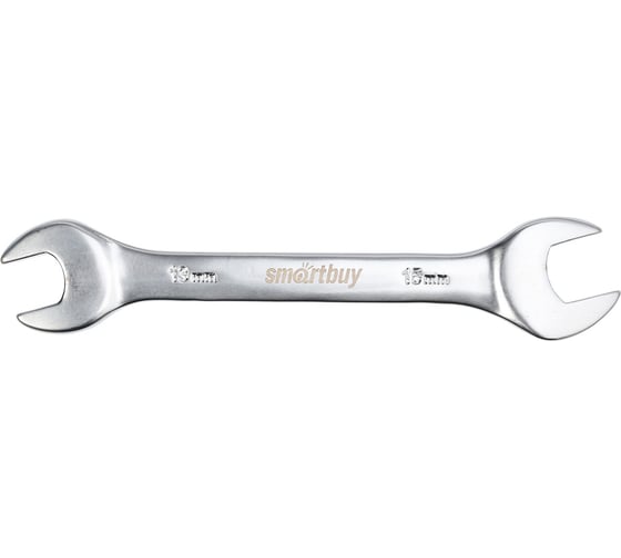 Рожковый ключ Smartbuy 13 мм, 15 мм, хромированный, 40x, tools SBT-UWS-13-15p1