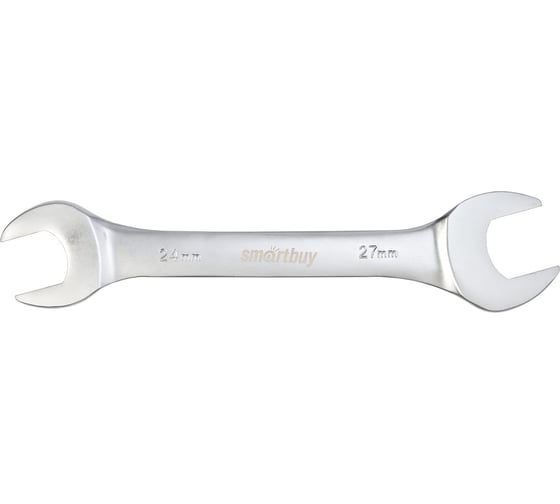 Рожковый ключ Smartbuy 24 мм, 27 мм, хромированный, 40x, tools SBT-UWS-24-27p1