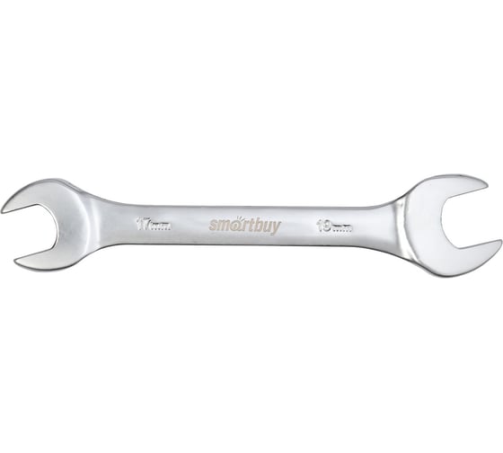 Рожковый ключ Smartbuy 17 мм, 19 мм, хромированный, 40x, tools SBT-UWS-17-19p1