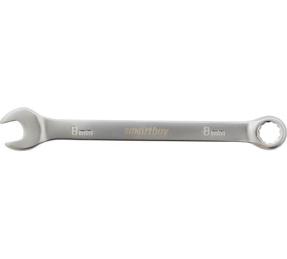 Комбинированный ключ Smartbuy 8 мм, хромированный, 40x, tools SBT-OWS-8p1