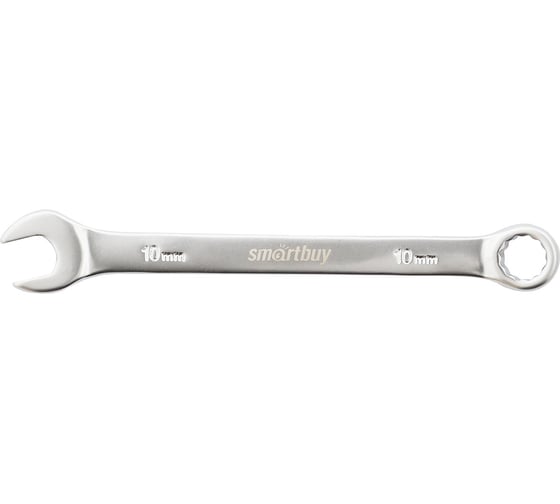 Комбинированный ключ Smartbuy 10 мм, хромированный, 40x, tools SBT-OWS-10p1