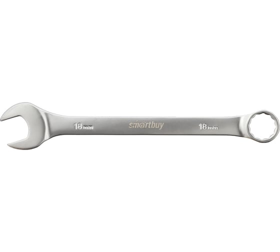 Комбинированный ключ Smartbuy 18 мм, хромированный, 40x, tools SBT-OWS-18p1