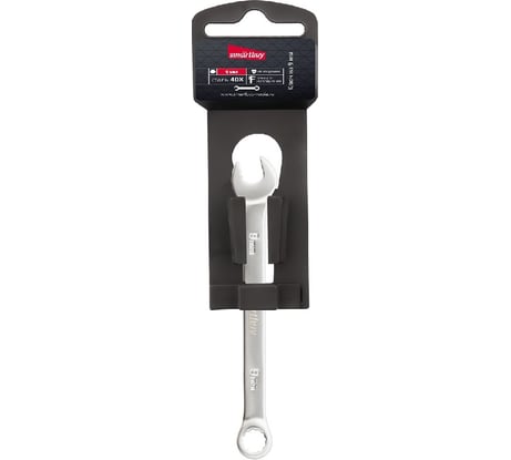 Комбинированный ключ Smartbuy 9 мм, хромированный, 40x, tools SBT-OWS-9p1