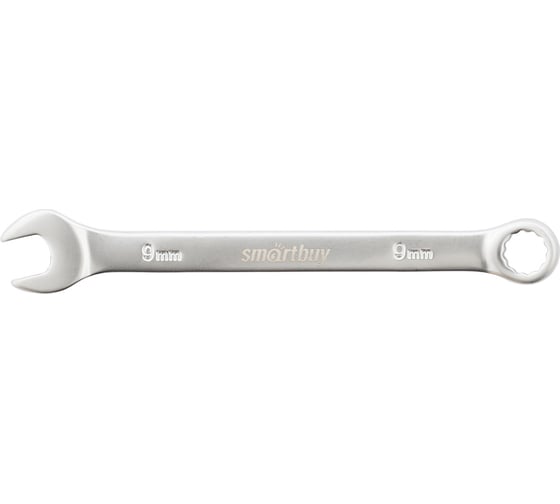 Комбинированный ключ Smartbuy 9 мм, хромированный, 40x, tools SBT-OWS-9p1