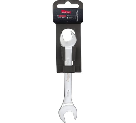 Рожковый ключ Smartbuy 18 мм, 19 мм, хромированный, 40x, tools SBT-UWS-18-19p1