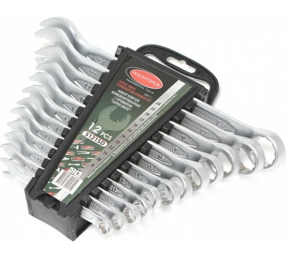 Набор комбинированных ключей Rockforce с профилем Super Drive 12гр., 12 предметов RF-5121SD(17107) 1