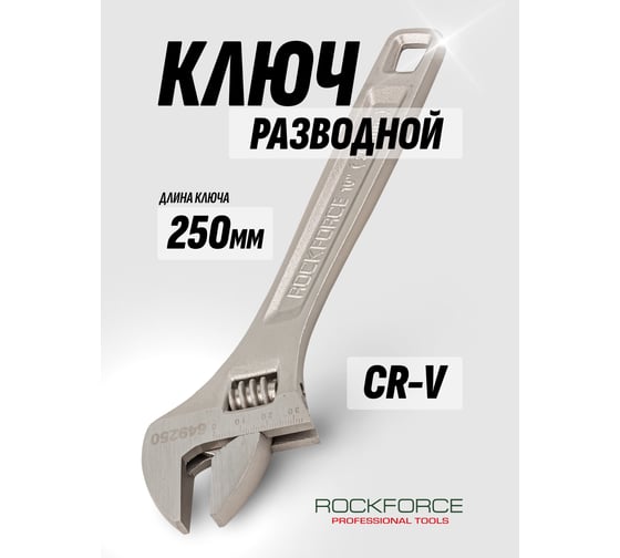Разводной ключ Rockforce Profi CRV 10-250мм RF-649250(17397)