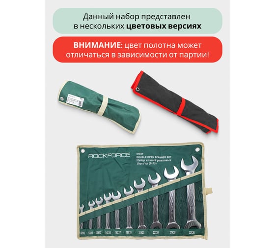 Набор ключей Rockforce рожковых 6-32мм, 12 предметов RF-5122P(11537)