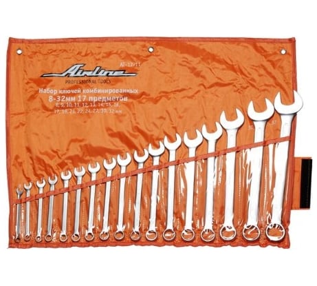 Набор комбинированных ключей 17 предметов сумка Airline 8-32мм AT-17-11
