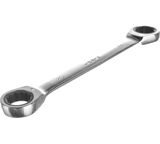 Двусторонний накидной ключ HORTZ 20х22 трещотка, хром HOR 118859