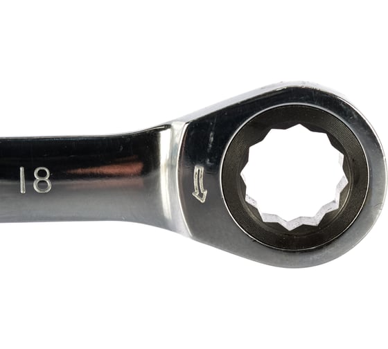 Двусторонний накидной ключ HORTZ 16х18 трещотка, хром HOR 118855