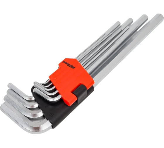 Набор экстрадлинных Г-образных ключей HEX AV Steel 1,5-10мм 9 предм. AV-363109