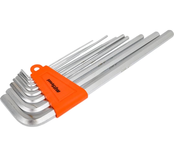 Набор Г-образных экстрадлинных ключей AV Steel HEX 1/16-3/8 9 предм. AV-363209