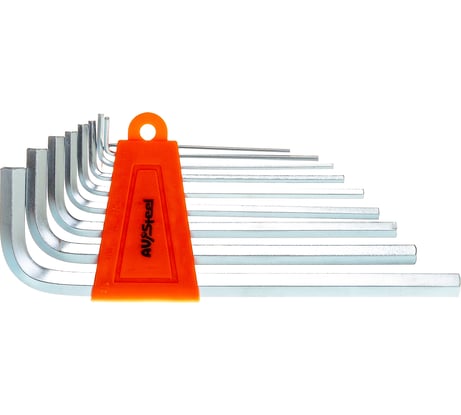 Набор Г-образных удлиненных ключей AV Steel  HEX 1/16-3/8 9 предм. AV-362209