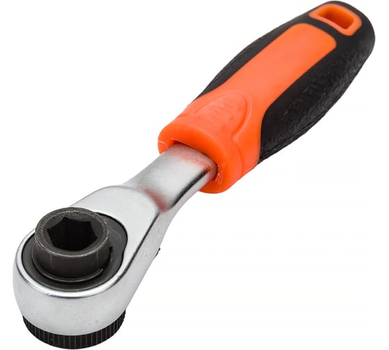 Трещотка-мини под биты AV Steel 1/4" 72-зубца 85мм AV-508605
