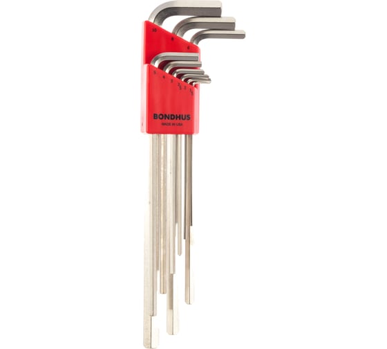 Набор из 9 хромированных ключей BONDHUS XL 1.5-10mm 17199